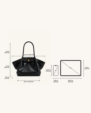 Hana Borsa Media a Tracolla - Crocco Nero