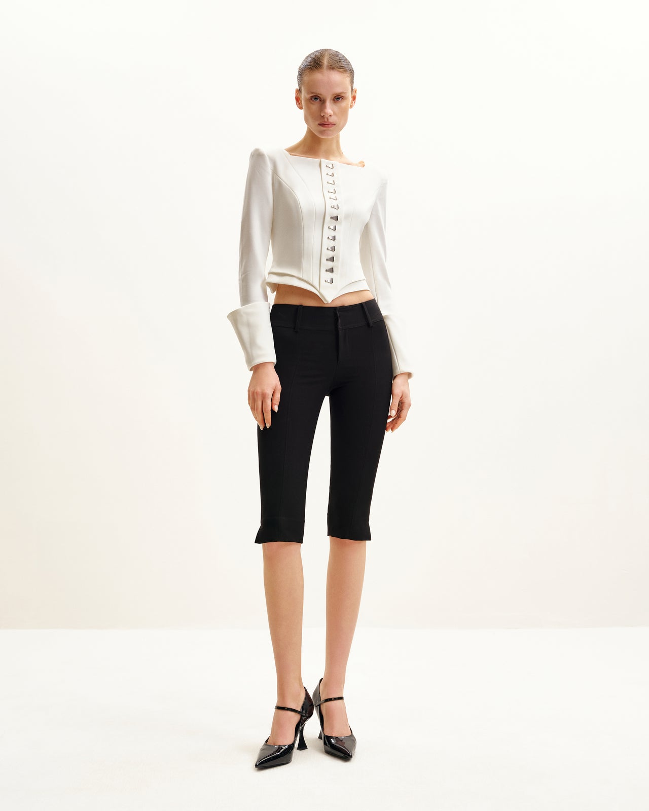 Lydia Blazer Ispirato Al Corsetto - Bianco