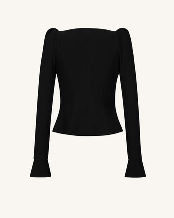Olivia Blazer con spalle a palloncino - Nero
