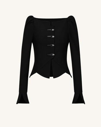 Olivia Blazer con spalle a palloncino - Nero