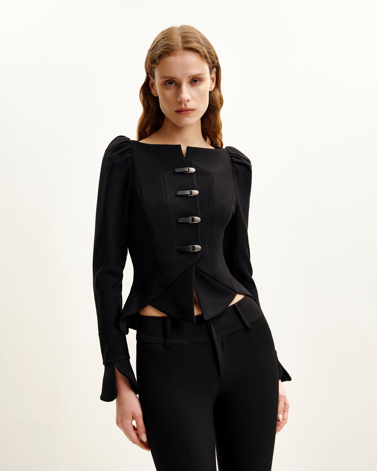 Olivia Blazer con spalle a palloncino - Nero