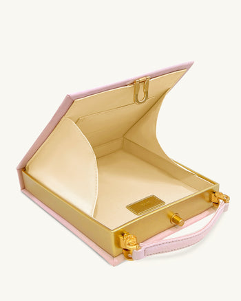 Taya Clutch a Forma di Libro con Motivo Pappagallo Tropicale - Rosa