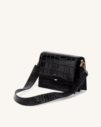 Mini Flap Borsa - Nero Cocco
