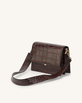 Mini Flap Borsa - Marrone Cocco