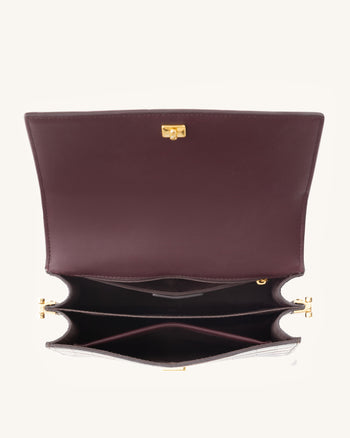 Mini Flap Borsa - Marrone Cocco