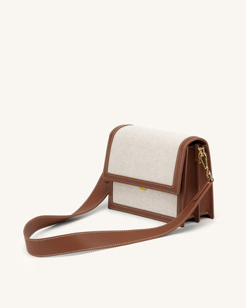 Mini Flap Borsa - Beige Canvas