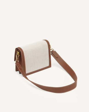 Mini Flap Borsa - Beige Canvas