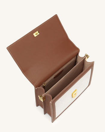 Mini Flap Borsa - Beige Canvas