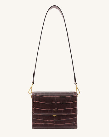 Mini Flap Borsa - Marrone Cocco