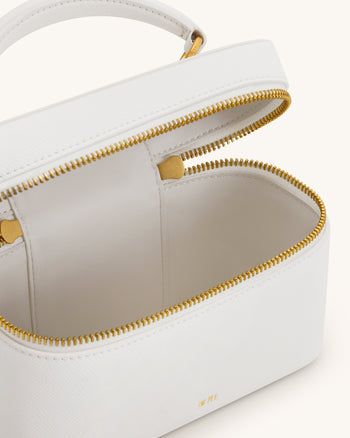 Cleo Borsa a mano a scatola - Bianco sporco