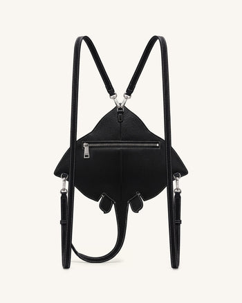 Odelle Borsa a tracolla a forma di manta - Nero