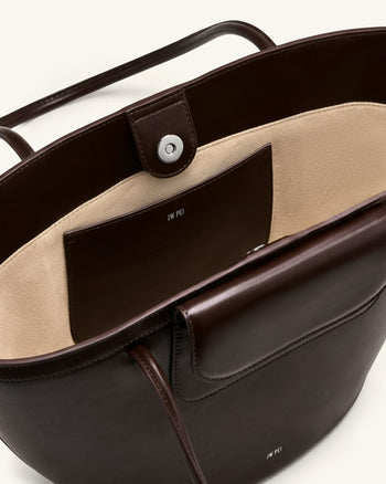 Corinne Borsa tote con tasca - Marrone scuro