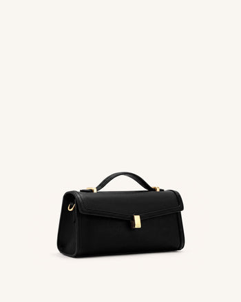 Delphine Borsa a mano Saffiano - Nero