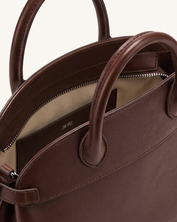 Arden Borsa con manico superiore curvo - Marrone scuro