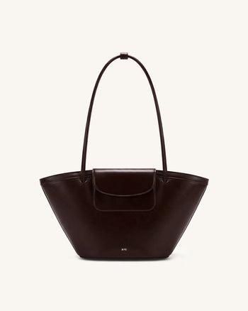 Corinne Borsa tote con tasca - Marrone scuro
