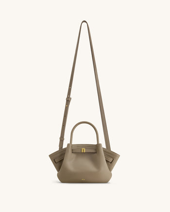 Hana Mini borsa tote - Grigio fango