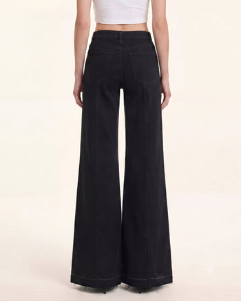 Jeans con spacchi e sfrangiature The Rebel Pink Ribbon - Nero