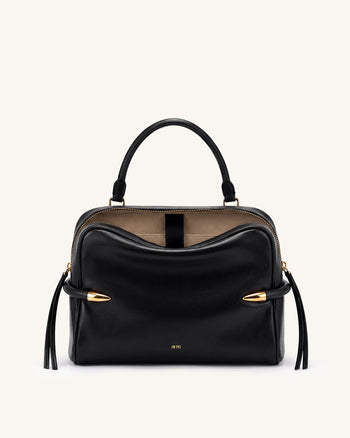 Callie Borsa a spalla con dettaglio a zanna - Nero