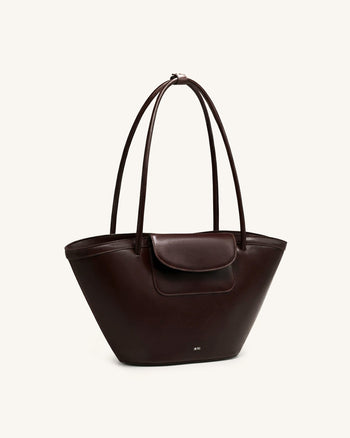 Corinne Borsa tote con tasca - Marrone scuro
