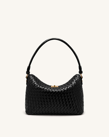 Lucia Borsa hobo intrecciata - Nero