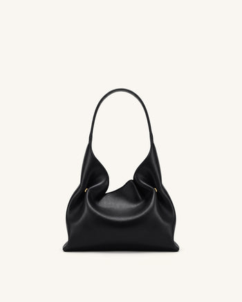 Velora Borsa a spalla hobo liscia - Nero