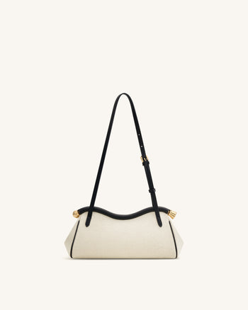 Naomi Borsa a tracolla curva - Tela nera