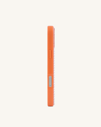 Custodia per telefono con cristalli artificiali sardine mediterranee - Arancione