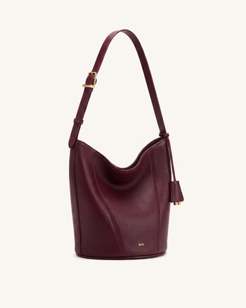 Zora Borsa a secchiello martellata - Bordeaux scuro