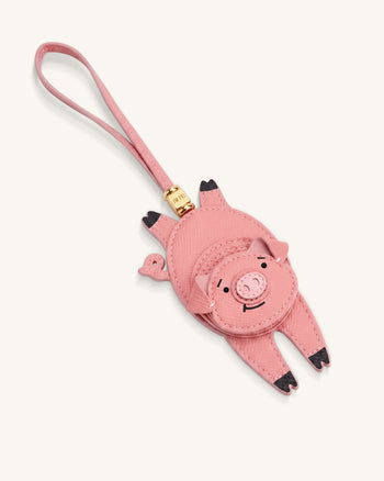 Charm per borsa maialino giocoso - Rosa