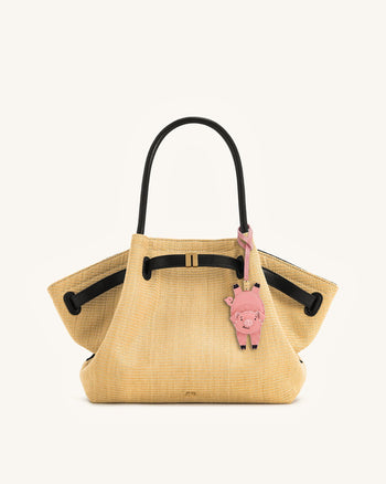 Charm per borsa maialino giocoso - Rosa