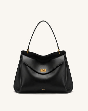 Lucia Borsa a spalla con chiusura a girello - Nero