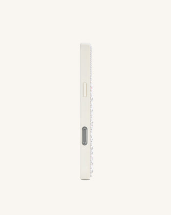 Pearl Cover per telefono decorata con stelle - Bianco