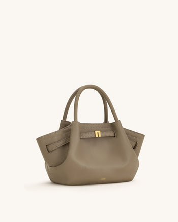 Hana Mini borsa tote - Grigio fango
