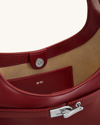Noelle Borsa a spalla con cintura - Bordeaux scuro