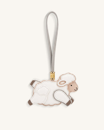 Charm per borsa pecorella - Bianco
