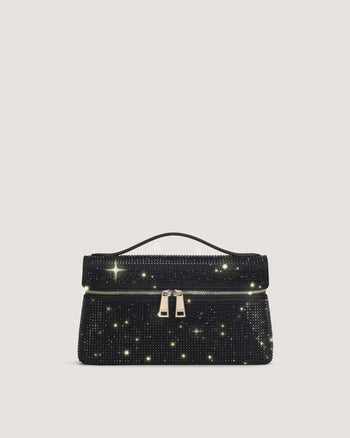 Thea Borsa con Manico Superiore in Cristallo Artificiale - Rosso