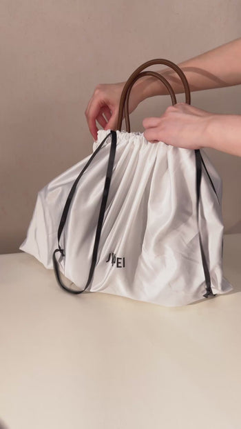 Nala Borsa Tote Ampia in Finta Pelle Scamosciata - Marrone