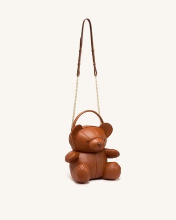 Teddy Borsa a tracolla a forma di orsetto - Marrone