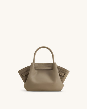 Hana Mini borsa tote - Grigio fango