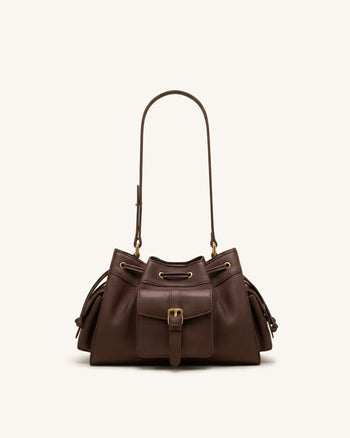 Harper Borsa a spalla con coulisse - Marrone