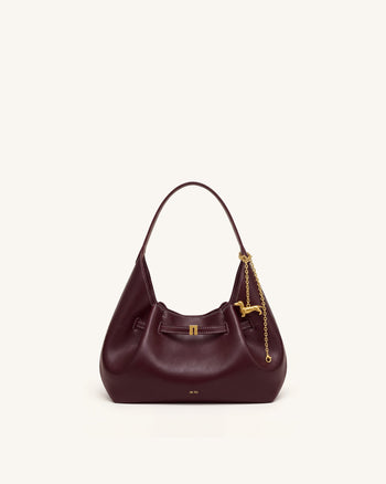 Maeve Borsa hobo morbida con ciondolo bassotto - Borgogna intenso