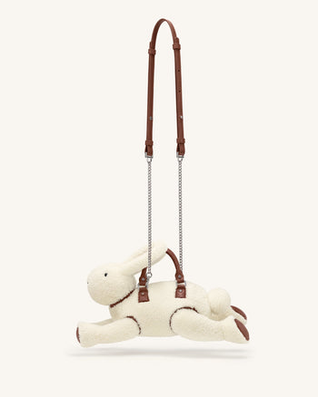Bella Borsa a mano a forma di coniglietto - Bianco