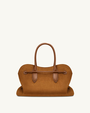 Adele Bolso Tote con Nudo de Cuerda Metálico - Marrón Caramelo