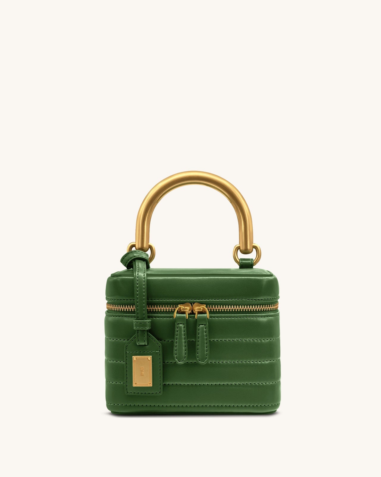 Borsa a mano rigida trapuntata Evelyn - Verde