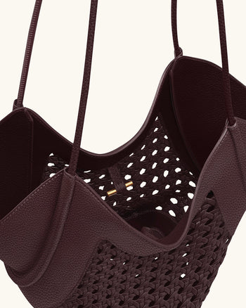 Maribel Borsa tote con pannelli intrecciati - Bordeaux