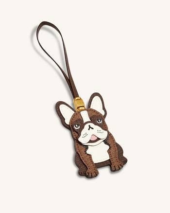 Charm borsa bulldog francese - Marrone