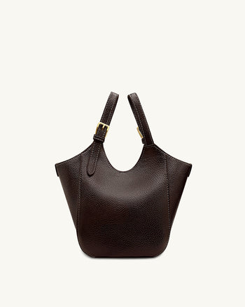Ines Bolso Tote con Candado - Marrón Oscuro