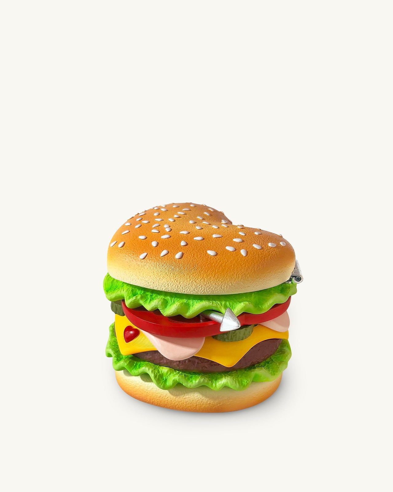 Pochette fantaisie Burger cœur - Multicolore