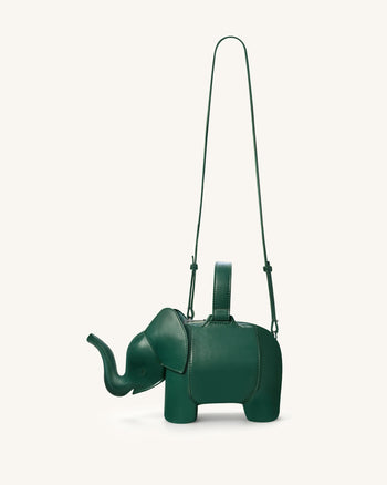 Claire Borsa a mano a forma di elefante - Verde