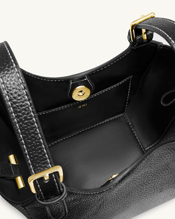 Ines Bolso Tote con Candado - Nero